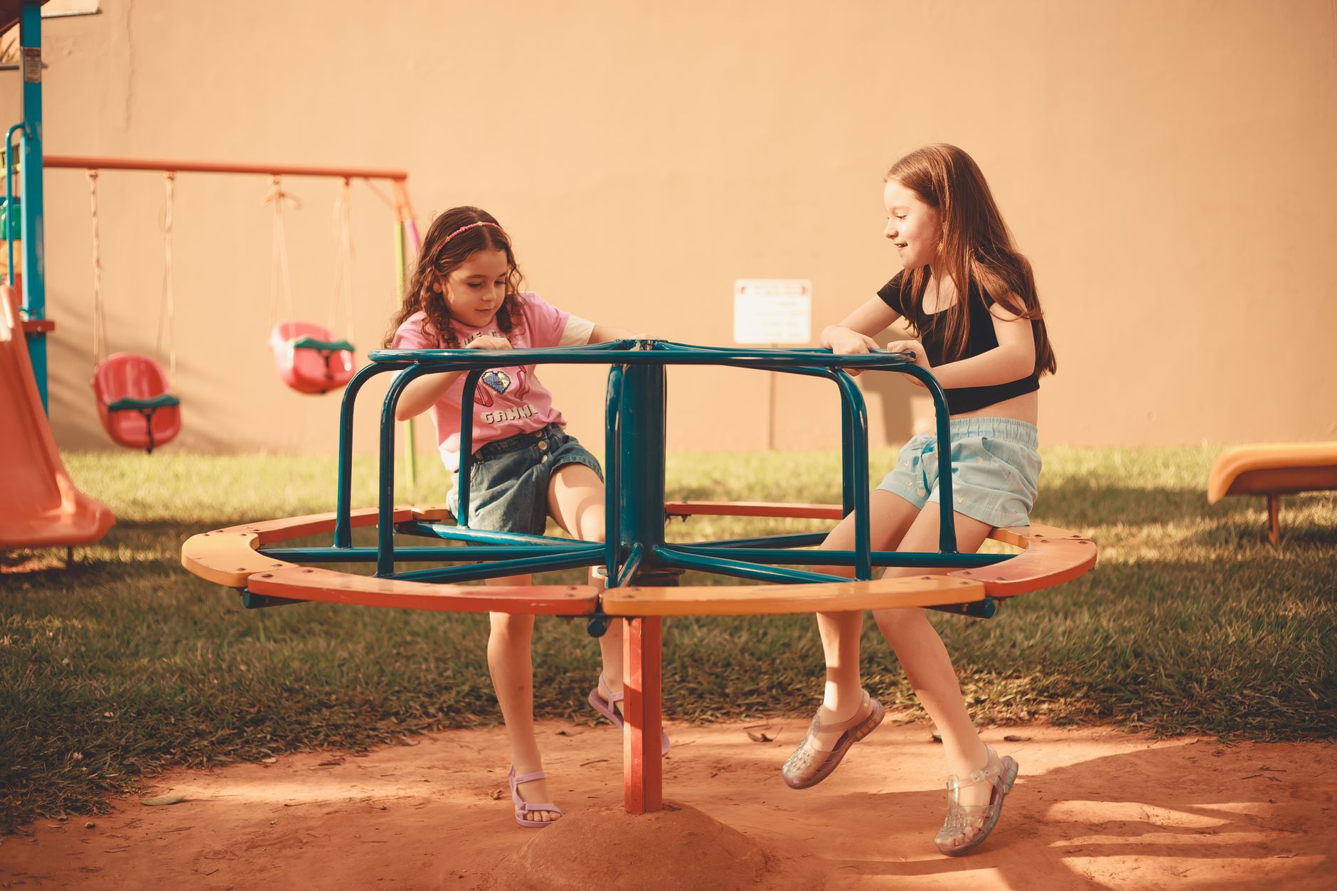 Children playing outdoors